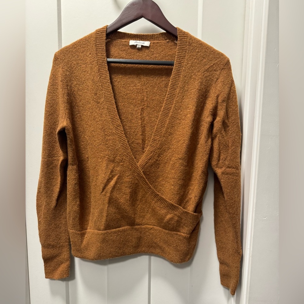 Madewell Merino Wool Wrap Front Sweater – Small